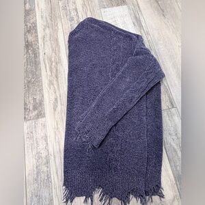 Easel purple fringe Sweater